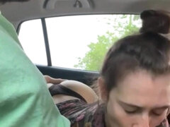 Teen Couple Public Car Blowjob