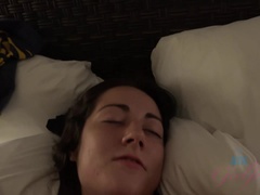 Blowjob, Brunette, Feet, Kissing, Oil, Orgasm, Pov, Tits