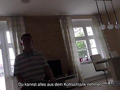 Czech teen gets paid for her cuckold POV blowjob in a hidden cam show