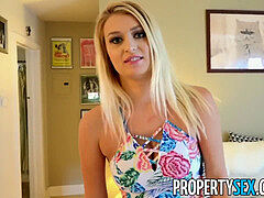 PropertySex - grind bombshell uses tight gash on landlord to get apartment