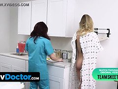 Blowjob, Doctor, Fingering, Hd, Natural tits, Petite, Pussy, Threesome