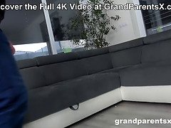 Naughty grandpa and his young friend team up for the first time and fuck an older couple