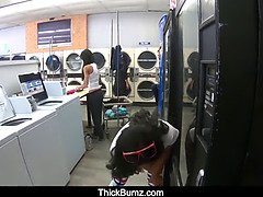 Bubble Butt Ebony Babe Jenna Foxx Fucks at the Laundromat