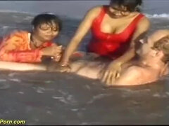 Amateur, Beach, Blowjob, Cumshot, Indian, Retro, Threesome, Vintage