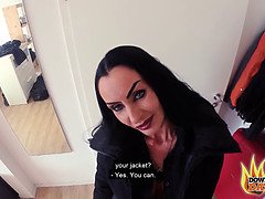 Grosse titten, Blasen, Braunhaarige, Spermaladung, Handjob, Reif, Milf, Pov